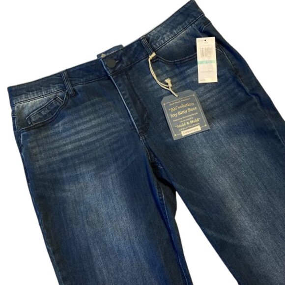 Democracy Ab Solution Itty Bitty Boot Jeans Luxe Women's 16 Blue NWT - Picture 2 of 8